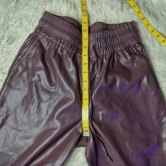 New Blank NYC Faux Leather Drawstring Jogger Color Grape Shake Size S - Picture 8 of 11